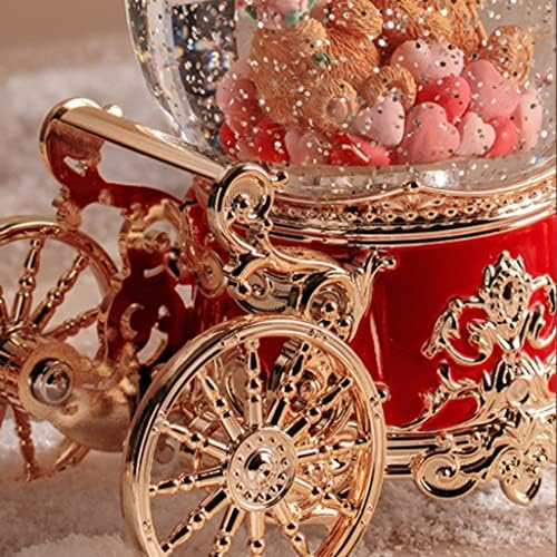 Liuzh Fantasy Snowflake Car Carstal Ball Music Box Octave Box Slight Light To Send Send Ride роденденски подарок