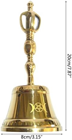 ЗЈХИХ Месинг Рачно Ѕвоно Детско Божиќно Бронзено Ѕвоно Орнаменти Златни Ракотворби Хотелски Метални Ѕвона
