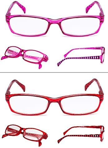Читање очила 5 пара дами стилски читатели со ленти за жени за жени кои читаат