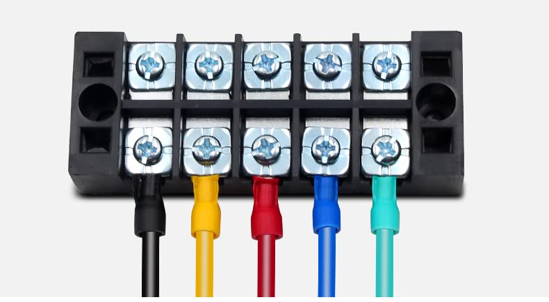 Fielect 100pcs AWG 16-14 Изолирани вилушки Спајд жица конектори Електрични приклучоци за приклучоци