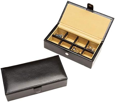 Манжетната-тато кожени манжетни и кутии за складирање на прстени за кутија за складирање 8 парчиња луксузни прикази накит за складирање манжетни
