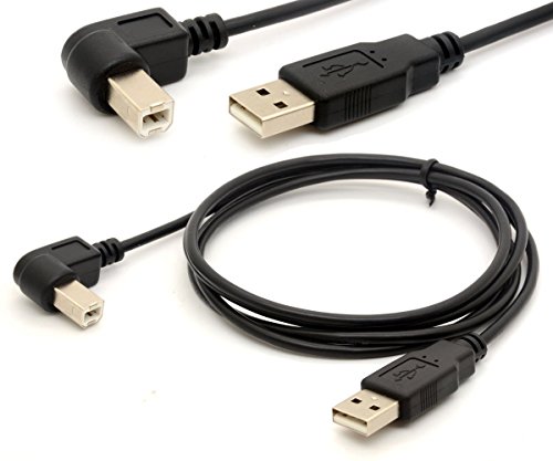 BSTHTU 1.5 M USB За Печатач Адаптер Кабли 90 Степен USB 2.0 Машки Да Б Лево Агол Приклучок Конвертор Доведе 480mbps Голема Брзина