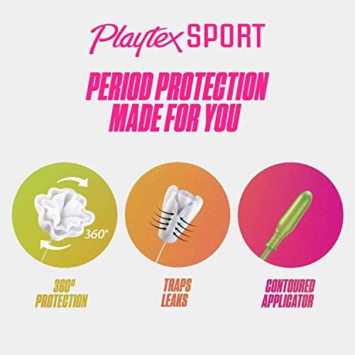 PlayTex Super Absorbency Sport Tampons, Unscented, 36 брои