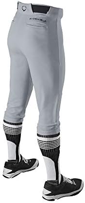 Евошилд Поздрав за возрасни Поздрави бејзбол униформа панталони - Отворено дно и стил на плетење - Pinstripe и цврсто