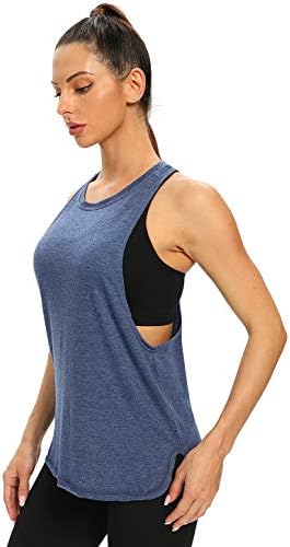 Резервоар за тренингот Ullnoy врвови за жени кои работат резервоари за мускули без ракави лабави вклопуваат спортски јога спортски кошули 3-5 пакувања