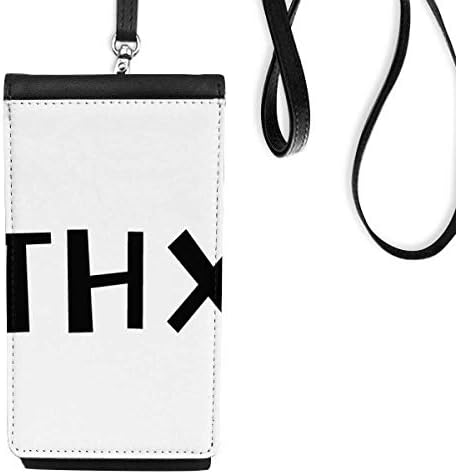 Цитат благодарам уметнички деко подарок моден телефон паричник чанта што виси мобилна торбичка црн џеб