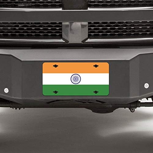 Налепници Дома Декор &засилувач; Повеќе Индија Знаме Регистарска Табличка Таг Суета Новина Метал | УВ Печатени Метал / 6-Инчи од 12-Инчи |