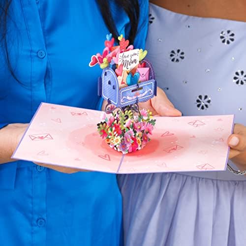 Хартија Loveубов мајки Ден на поп -пакети 2 пакувања - Вклучува 1 среќен ден на мајките и 1 поштенско сандаче за ден на мајката, за мајката,