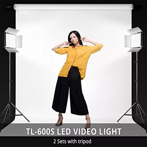 Sxnbh Видео Светло Професионална Фотографија LED Светло Со Статив 2 Сет Затемнети 5600K За Студио Фотографско Осветлување