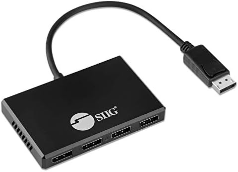 SIIG DisplayPort 1.4 До DisplayPort Mst Hub Видео Сплитер 4K-DisplayPort Сплитер 1 во 4 Надвор, Мулти Тек Транспорт Дисплеј Центар, Дп Дејзи