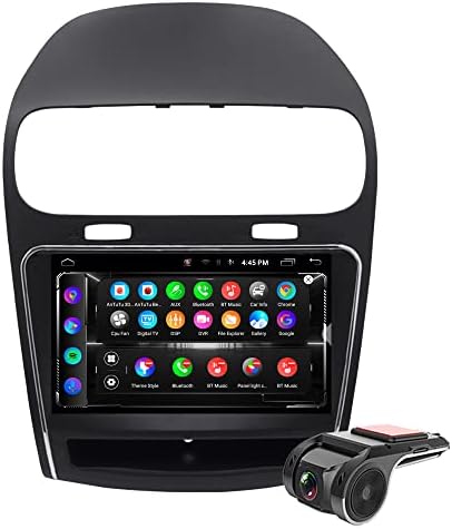 9 Андроид 10 Автомобил Стерео ГПС Карплеј Глава Единица Bluetooth Мултимедијален Плеер За Доџ Патување 2011-2020 Андроид Автоматски