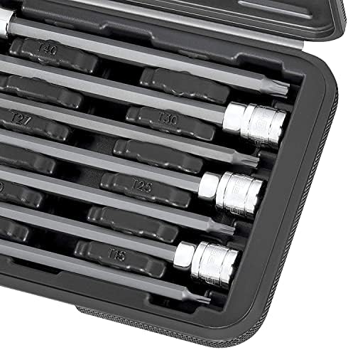 Carbyne Torx Extra Bit Socket Set - 7 парчиња ,,, 3/8 Drive, S2 челични битови, CRV приклучоци • Од компанија за алатки за семејство