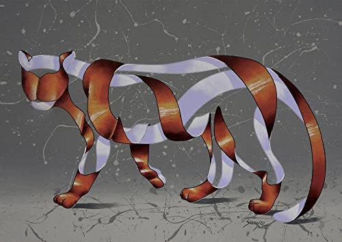 Новика сиво животно тематски надреалистички слики сликање од Бразил „Див тигар“