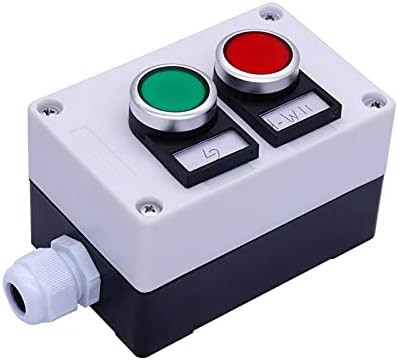 Scruby 22mm 10A 440V 1NO 1NC Црвено зелено знак Моментно копче за копче за прекинувачи на копчето за прекинувачи на копчето за