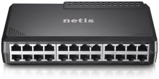 NETIS ST3124P 24 порт 10/100Mbps Брз Ethernet RackMount Switch со приклучок и игра | Автоматски MDI/MDI-X, десктоп Етернет Сплитер и центар,