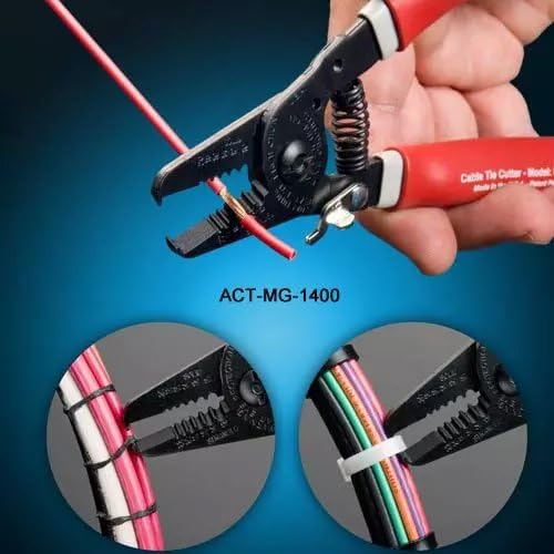 ACT 1400 Алатка за отстранување на кабелот за кабел / алатка за лакирање и стриптизета со жица од 12-22 мерач | Пакет од 2