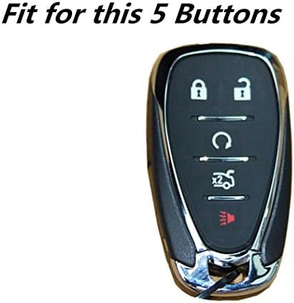 WFMJ црвен силиконски паметен 5 копчиња клуч за клучеви за клучеви за Chevrolet Malibu Camaro Cruze