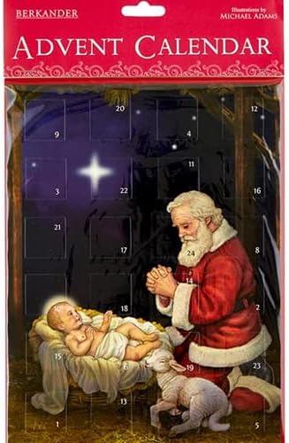 Обожување На Дедо мраз Со Бебето Исус Доаѓањето Календар За Деца, Божиќ Одбројување, Христијански Подароци За Момчиња И Девојчиња, 11 Инчи