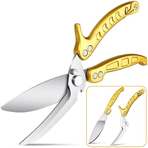 Тешки ножици од живина - мора да има кујнски ножици за сечење на пилешко и месо - безбедна машина за миење садови и не'рѓосувачки ножици