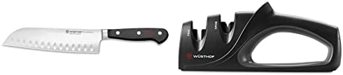 Wüsthof Classic 7 Santoku нож и 2-фаза рачен острилка