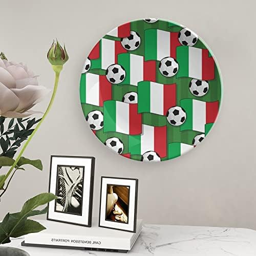 Италија Фудбалски Модел Керамичка Коска Кина Декоративни Плочи Со Штанд Виси Орнаменти Вечера Плочи