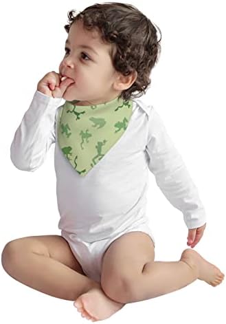 Аугенстерн Памук Бебешки Лигавчиња Смешни Камо Зелена Жаба Бебе Бандана Лигави Лигавчиња За Заби Лигавче За Храна