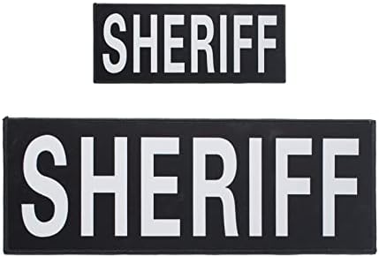 Рефлексивни шериф закрпи Заден панел Отстранлив полициски лепенка со кука и јамка за полициска елек јакна назад за спроведување на законот