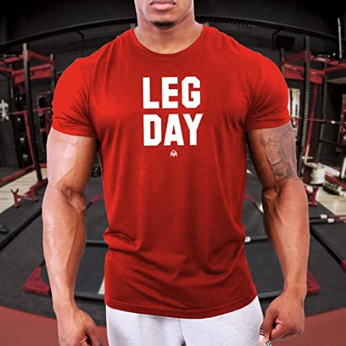Gymtier Day Day Gym маица | Машка обука за боди -билдинг врвна облека