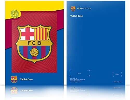 Дизајн на главни случаи официјално лиценциран ФК Барселона шема Forca Barca Book Book Book Wallet Cover Cover Coveptable со Fire HD 8