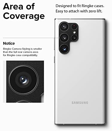 Стајлинг На Камерата рингке Компатибилен Со Samsung Galaxy S22 Ултра 5G Заштитник На Објективот На Фотоапаратот, Цврста Заштитна Леплива Налепница
