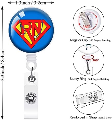 РН Регистрирани Медицинска Сестра Значка Макари Клип, Смешни Медицинска Сестра Ид Носителот Значка За Медицинска Сестра Лекар Наставник Студент