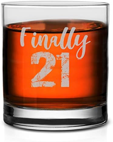 Верако Конечно 21 Години Дваесет И Првиот Роденден Подароци Виски Стакло Смешно За Некој Кој Сака Пиење Диплома Партија Фаворизира