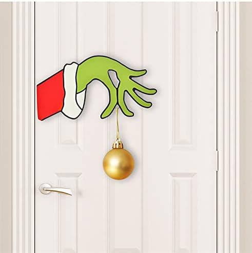 L_sonice Божиќна Врата Украс, 2 Парчиња Дрвени Елф Закачалка За Прст Закачалка Со Дупка Ознака, Ѕид На Вратата Надворешен Внатрешен