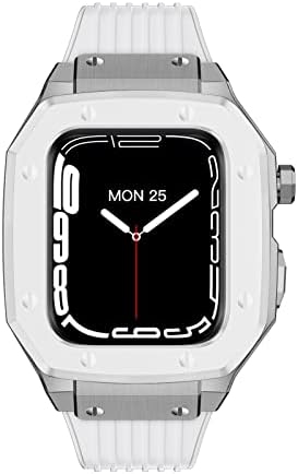 BCMCBV За Apple Watch Band Серија 44mm Мажи Легура Часовник Ремен 45mm 42mm Метална Рамка Модификација Мод Комплет Додатоци за Iwatch Серија