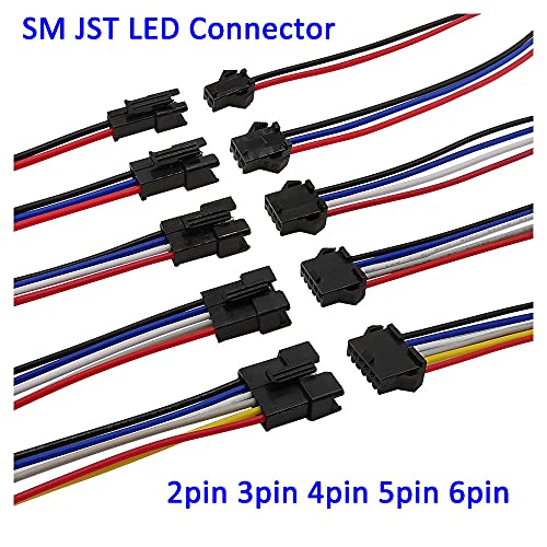 5Pair/10Pcs SM JS LED Конектор Кабел 2/3/4/5/6 Pin Приклучок Приклучок Машки Женски Жица Конектор ЗА RGB RGBW LED Лента Светлина Адаптер-5Pin,