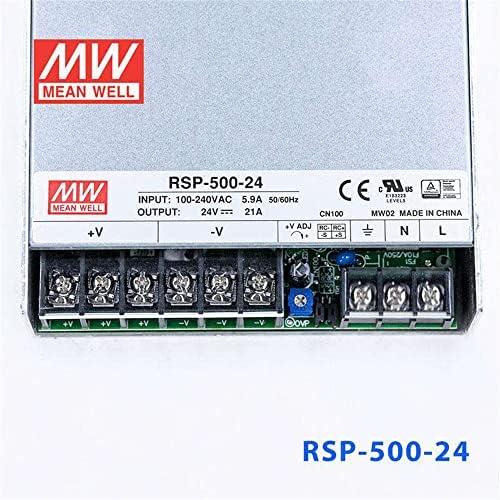Mw Значи Добро Затворен Тип RSP-500W-12/15/24/27/3. 3/4/48/5V PFC Rsp Серија 500W Еден Излез Со Pfc Функција Напојување