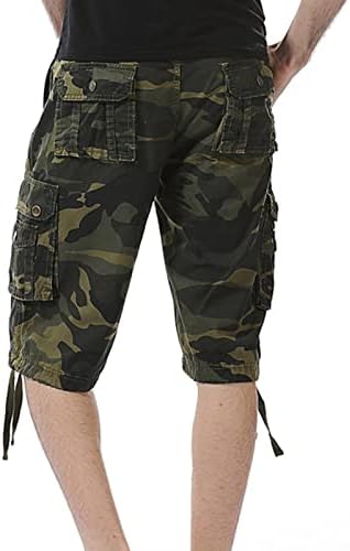 Маиифу-ГJ мажи опуштени вклопени камо карго шорцеви маскирни мулти џебови на отворено кратки панталони лесни лабави војници