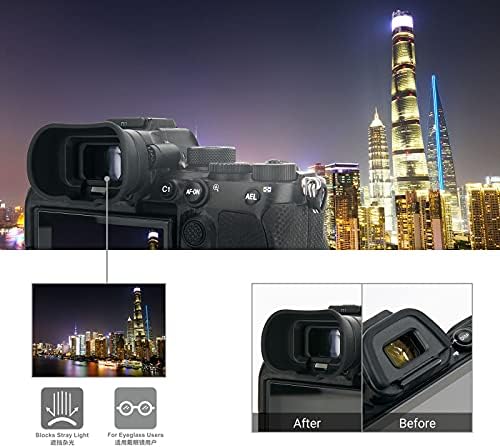 Natefemin Long Camera Eyecup Eyepiepie Eyepiepey ViewFinder Замена на заштитни резерви за резервни делови за Sony A1 Alpha 1 ILCE-1