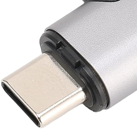 Sanpyl USB C магнетски адаптер, 24 пински USB3.1 PD 100W Брзо полнење со 10Gbps трансфер на податоци, 4K 60Hz видео излез, 90 ° десен агол тип