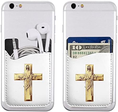 Религиозна христијанска вера Исус0 Телефон назад Еластичен ракав за ракав за ракав, мобилен телефон, погоден за сите мобилни телефони повеќето паметни телефони