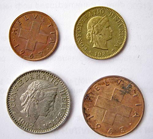 Многу Швајцарски Швајцарски Монети Рапуваат Европски Монети Многу Добро
