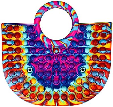 Babana Fidget чанта за девојки - меурчиња за меурчиња со луди очи, силиконска играчка за чанти за чанти за деца | Роденден, Велигден