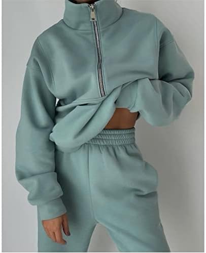 Феер женска костумска улична спортска облека 2 парчиња есен и зимско руно џемпер џемпер спортски спортови јакна