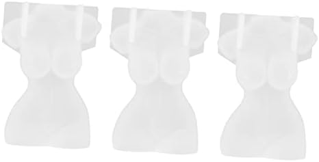 Coheali 3pcs мувла 3Д силиконски калап божица статуа манекенска глинеста калапи 3Д човечко тело облик сапун со миризлива свеќа DIY силиконски