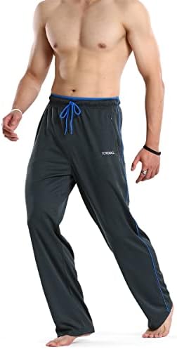 Toyoocl Sweatpant-атлетични панталони-вежбање-вежба-активна џогирање-џогирање со џебови со патенти за отворено дно за обука