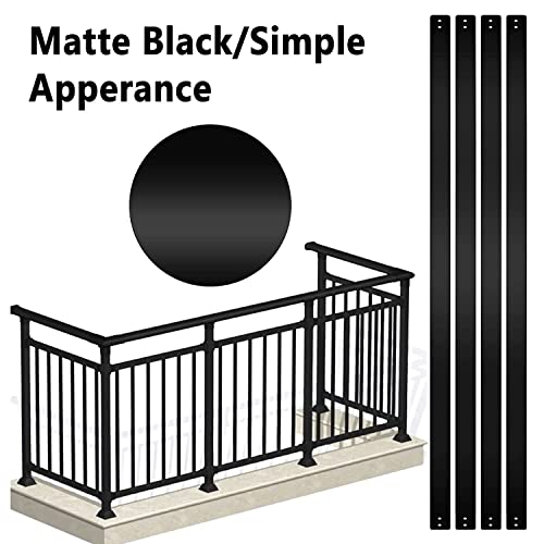 Votzt Deck Balusters, 51 Pack Black Staircase Baluster со завртки 32.09 x1 вретена на палубата ， стилски огради за палуби за тремот на