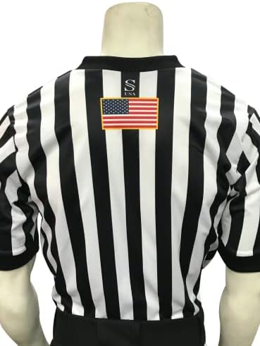 Смити | I200-GFBK | IAABO Кошула Кошула Злато Знаме / Направени во САД / Училиште Одобрени Официјална Униформа | Црно Бело
