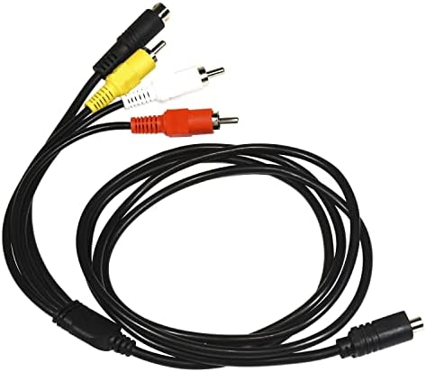 HQRP AV аудио видео кабел кабел Компатибилен со Sony Handycam VMC-15FS DCR-HC28 DCR-HC38 DCR-HC48 DCR-HC52 HDR-CX7 HDR-FX7 HDR-HC5 HDR-HC7