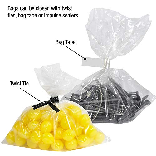 Aviditi 5 1/4 x 2 1/4 x 15 gusseted поли торби, 1,5 милји, чист отворен врв со проширувачки страни за делови за пакување, храна