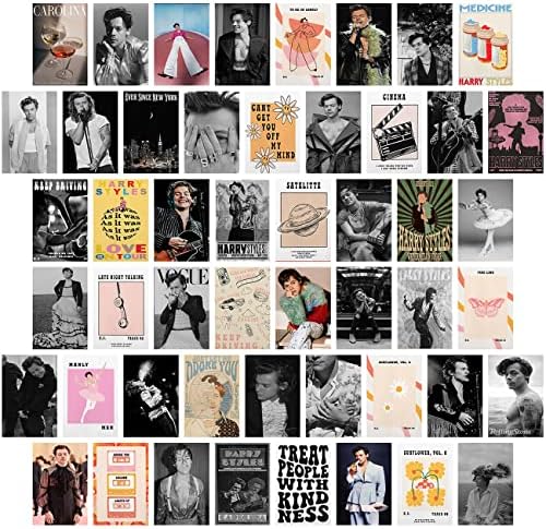 Izoomihome Harry Styles Posters, естетски декор за простории, декор за спални девојки, комплет за wallидни колаж на Хари Стилс,